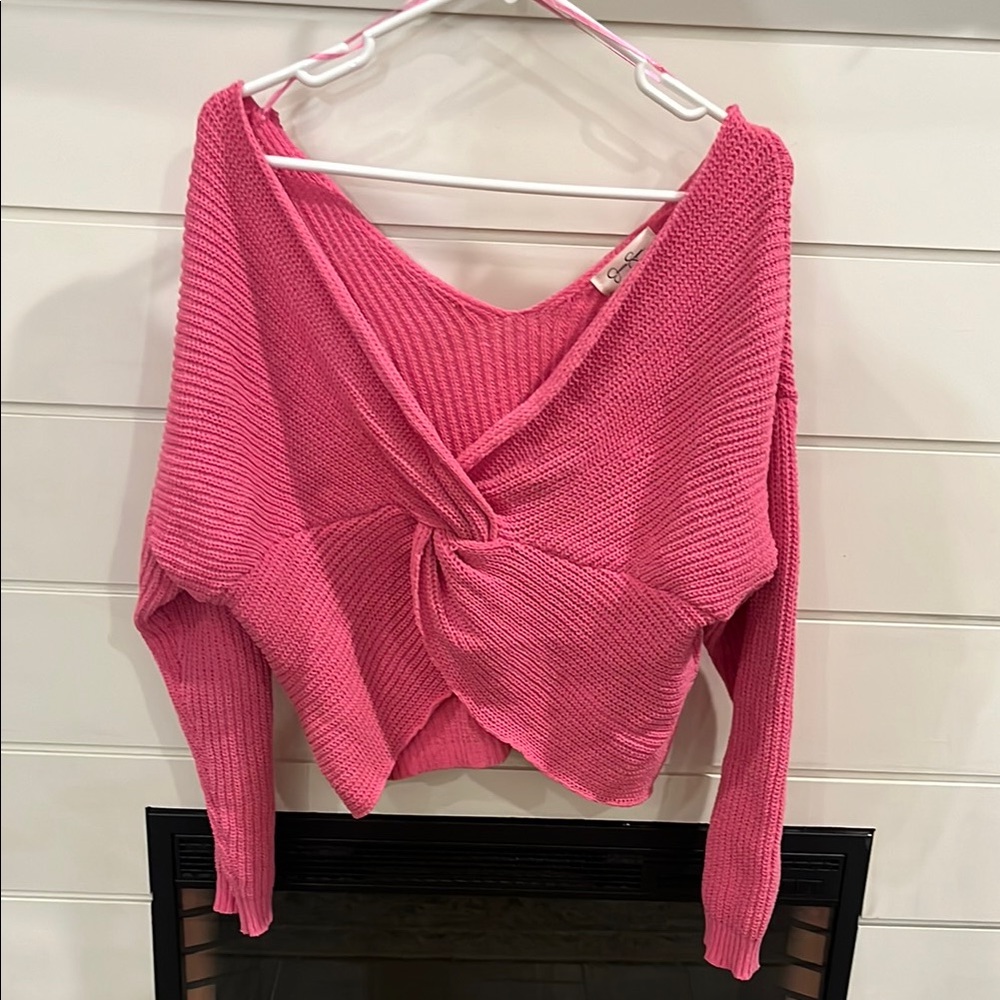 Pink Knotted Sweater